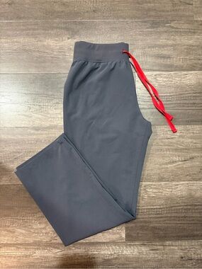FIGS Yola High-Waisted Straight-Leg Scrub Pants Charcoal Grey Size Small
